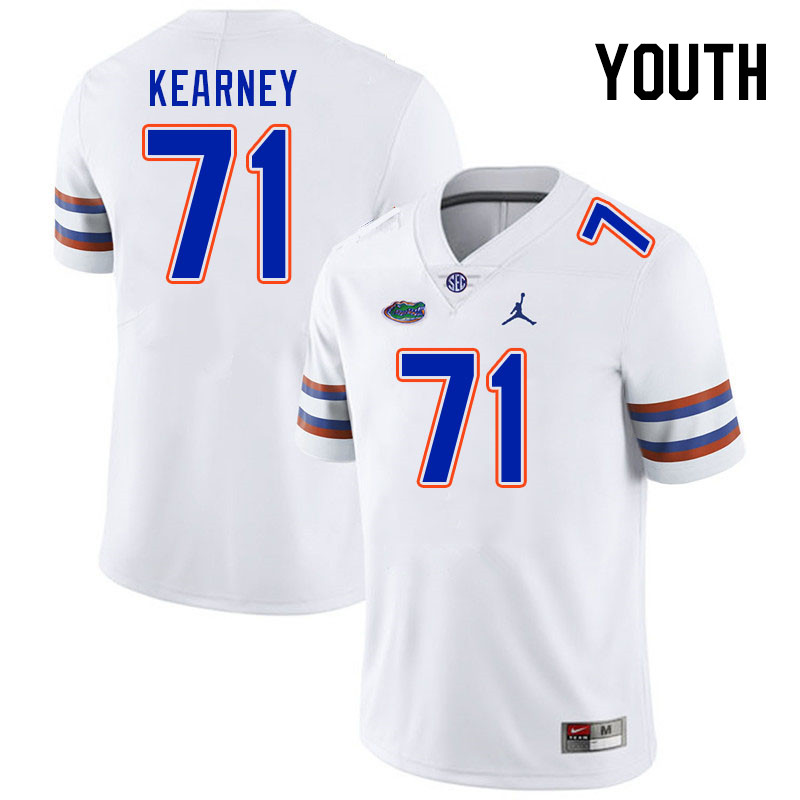 Youth #71 Roderick Kearney Florida Gators College Football Jerseys Stitched Sale-White